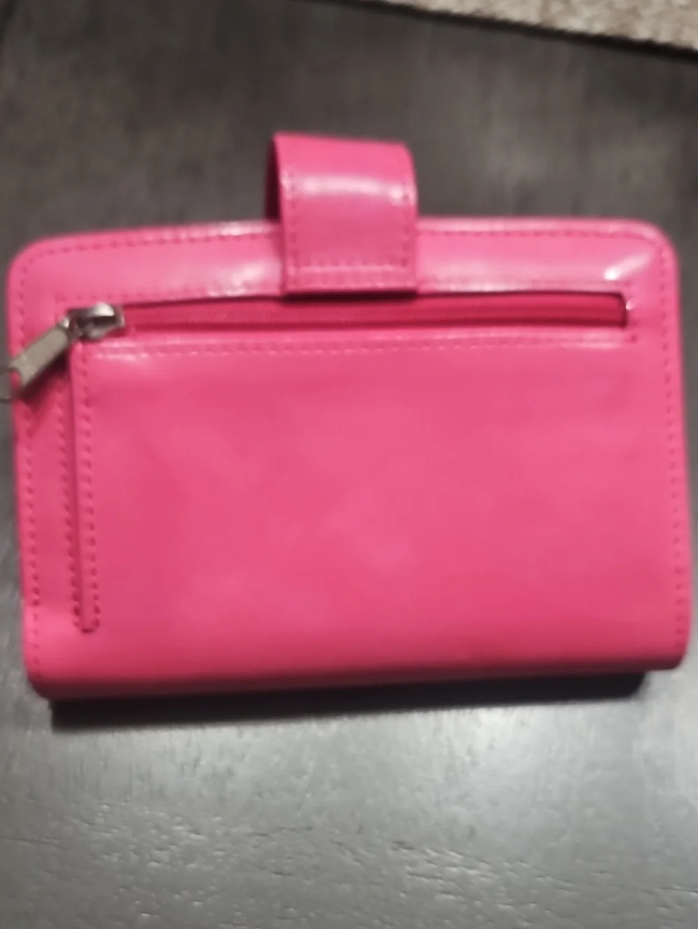 Bosca Hot Pink Leather Snap-Closure Wallet